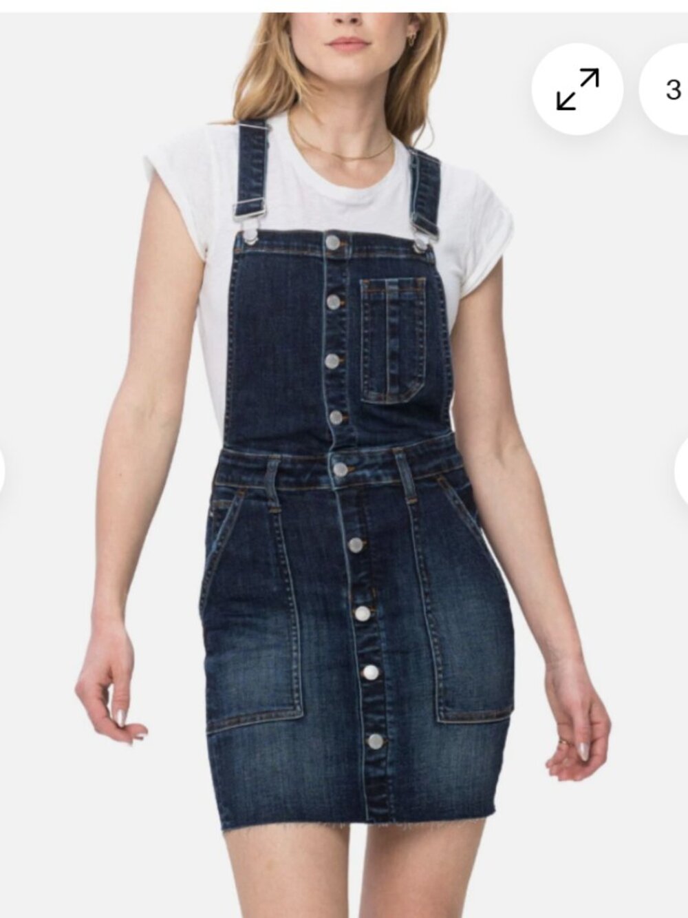 Judy Blue High Waist Denim Overall Mini Dress Size XL